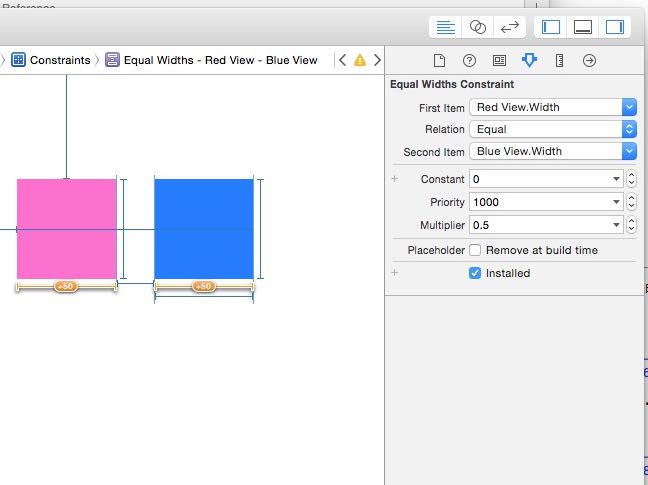 【Xcode6】Auto Layoutで制約のFirst ItemとSecond Itemを逆にする方法