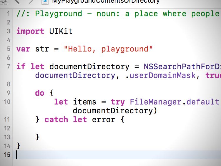 [iOS][Swift]指定したディレクトリにあるファイルの一覧を取得する